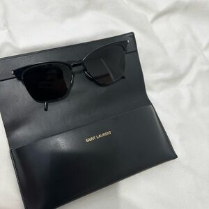Saint Laurent Black Cat-Eye Sunglasses